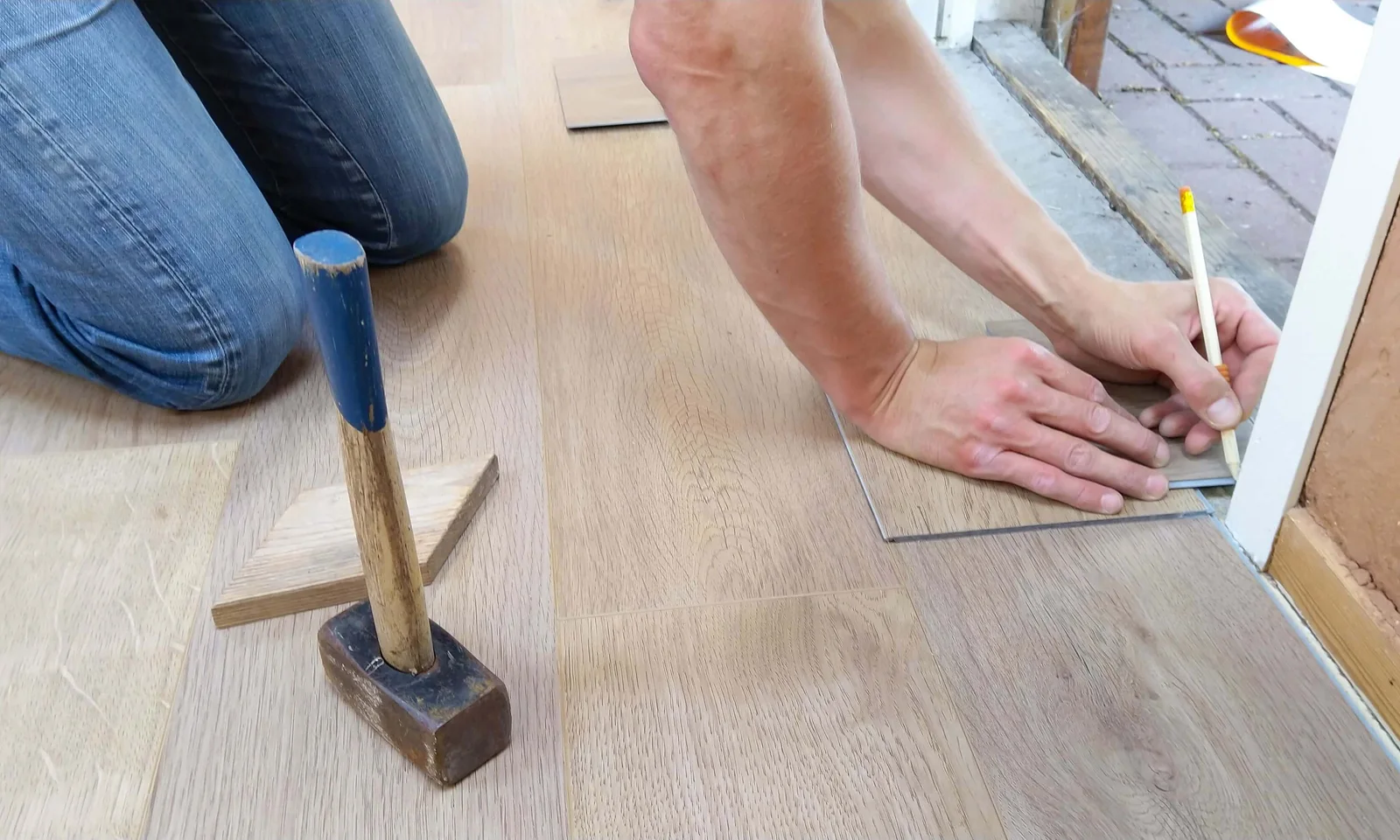 Commercial Wood Floor Installation illustration